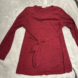 Maternity long sleeve ribbed knit sweater